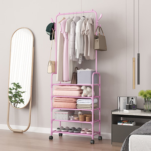 Organizador de ropa, estante de almacenamiento multicapa, tipo de pie, diseño minimalista portátil para uso en dormitorio y balcón - Product Image 2