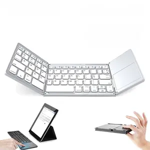 Rechargeable Wireless Bluetooths Keyboard Ultra Slim Touchpad Foldable Keyboard for Tablet Pc Mobile Phone