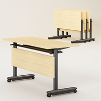 Meubles pliables portables classiques personnalisés pour la formation scolaire Table longue Tables de bureau pliantes