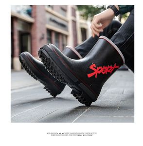 Botas de Lluvia para Hombre, Impermeables, Suaves, de Media Pantorrilla, Antideslizantes, para Cocina y Trabajo, Ligeras y Duraderas, de Goma - Product Image 6