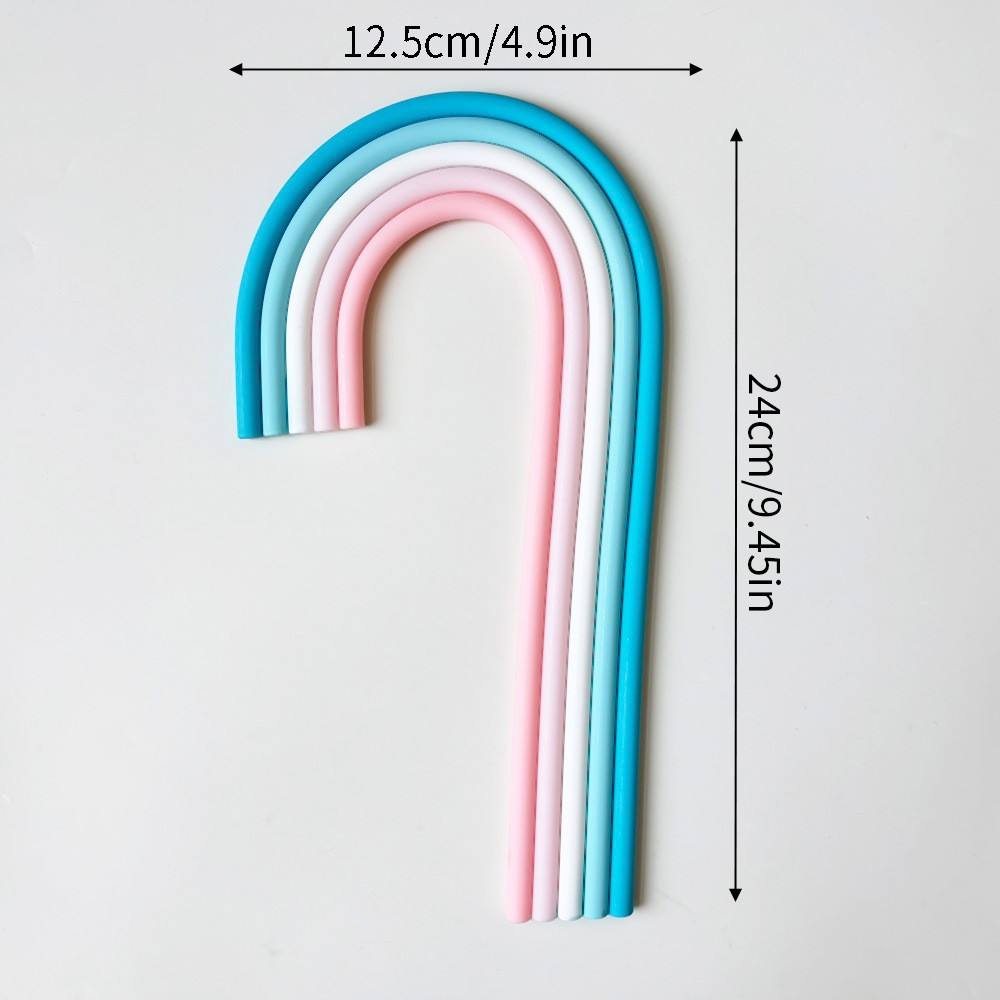 กาวอ่อน-สีชมพูและสีฟ้ารุ้งขนาดใหญ่