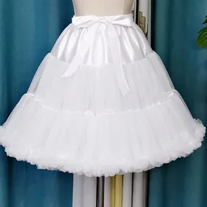 Femmes Lolita Style Crinoline Jupons Fleur-Style Inner Bustle Cosplay Tutu Puffy Cancan Jupe À Volants pour Robes De Mariée - Product Image 5
