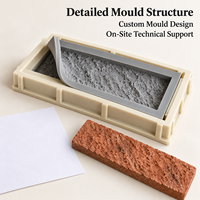 Coque en résine Tietuo + noyau en élastomère, moule à effet brique en PU C257-G5, composant imitation bois, atelier de moulage propre