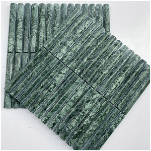 Carreaux <span class=keywords><strong>de</strong></span> mosaïque cannelés en marbre vert Guatemala tendance 2026 pour murs <span class=keywords><strong>de</strong></span> maisons et d'hôtels - Product Image 6