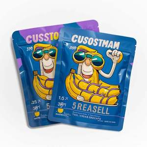 Customized Side Heat-Sealed Mylar <b>Bags</b> 3.5 <b>Resealable</b> <b>Plastic</b> Smell-Proof Zipper Pouch Package Cali <b>Bags</b> - Product Image 3