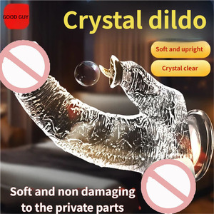 Weicher Transparenter Erwachsenen-Sexspielzeug Stoßender Wasserdichter IPX7 Jelly-<span class=keywords><strong>Dildo</strong></span> Große Größe für Frauen Großer Naturkautschuk-<span class=keywords><strong>Dildo</strong></span> für Frauen - Product Image 1