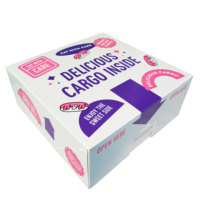 Boîte en papier personnalisée pour l'emballage de beignets Fraîchement cuits au four, fabriqués à la main et parfaitement glacés pour égayer votre journée