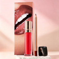 Ensemble de gloss à lèvres hydratant avec logo personnalisé, crayon à lèvres, acide hyaluronique, huile de jojoba, beurre de karité, imperméable, repulpant, 39 couleurs