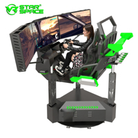 Simulateur de course VR à trois écrans pour divertissement en intérieur, machine de jeu de course de voitures 4D avec fauteuil de jeu