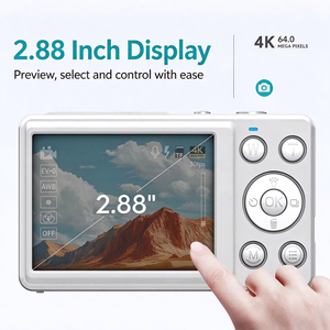 Appareil photo numérique 4K Ultra HD 64MP, appareil photo compact CCD, zoom numérique 18X, écran 2,88 pouces, appareil photo vintage portable pour étudiants - Product Image 5