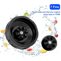 7 ailettes Mélangeur Lame Compatible avec Ninja Mélangeur Lame Remplacement pour Ninja Auto iQ BL682-30 BL642-30 BL450-30 BL482-30 BL687