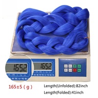 Échantillon Gratuit - Tresses Jumbo au Crochet en Fibre Synthétique Pré-Étirée de 41 Pouces, 165g, à Trame Unique, Couleurs Personnalisables