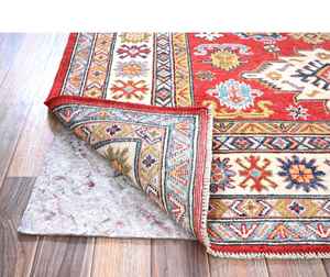 Tapis en laine d'exercice à la maison moderne rouge noué à la main médaillons géométriques kazaks Design personnalisable motif abstrait ensembles de tapis - Product Image 4