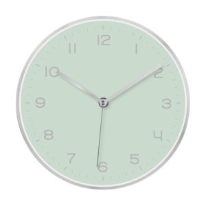 Reloj de Pared Minimalista de Cuarzo Silencioso de Metal Verde Menta Fresco de 10 Pulgadas para Decoración de Habitación Infantil, Guardería y Jardín de Infancia - Product Image 1