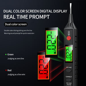 <span class=keywords><strong>Testeur</strong></span> de tension numérique sans contact AC <span class=keywords><strong>12V</strong></span>~300V NCV, détecteur de point de rupture de fil avec écran LCD et buzzer - Product Image 3