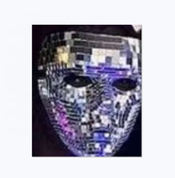 Nouveau produit pas cher halloween fête masque accessoires argent mode unique miroir disco ball masque