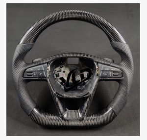 Volante Deportivo de Fibra de Carbono YLD, Versión Racing, para <span class=keywords><strong>SEAT</strong></span> <span class=keywords><strong>Leon</strong></span> Mk3 FR Cupra Ibiza, Volant Carbone, Volante Cupra - Product Image 5