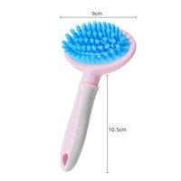Peignes de massage pour chat en fil d'acier à fond souple Aiguille en nylon colorée Laine anti-flottante Outils écologiques en PP TPR Épilation des animaux de compagnie
