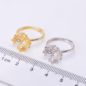 Anillo de Plata S925 con Soporte para Cuentas Redondas de 11-13 mm, Accesorios para Perlas DIY, Fornitura para Joyería 10459 - Product Image 2