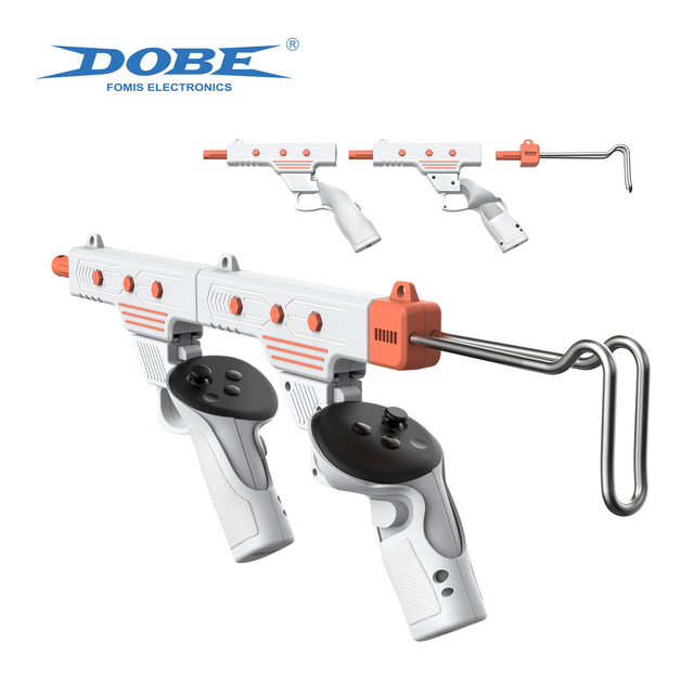 DOBE VR Accessories Q3/Q3s Detachable VR Controller Grip with Shoulder Strap for Meta Quest 3 3S VR Dual-Mode Gaming Gun