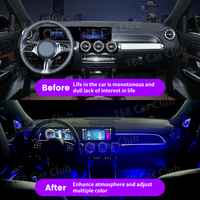 Kit d'éclairage d'ambiance 5 pièces pour Mercedes BENZ a W177 CLA W118 B W247 |   Éclairage d'ambiance à turbine avec écran de contrôle 64 couleurs