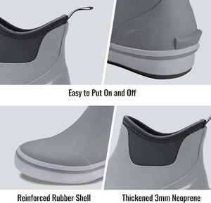 Bottes <span class=keywords><strong>de</strong></span> pont pour hommes cuissardes <span class=keywords><strong>de</strong></span> pêche en caoutchouc imperméables chaussures <span class=keywords><strong>de</strong></span> cheville courtes pour la navigation <span class=keywords><strong>de</strong></span> plaisance activités <span class=keywords><strong>de</strong></span> plein air taille 7-14 conception antidérapante - Product Image 4