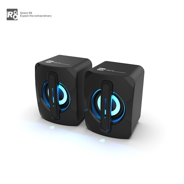 R8 2024 Professional Small Home Office Active Speaker Audio Studio Compact USB Mini Multimedia Speakers