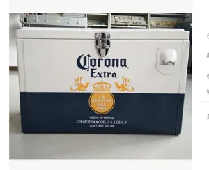 WUYI-enfriador de cerveza portátil vintage, caja de metal para exteriores, 20 litros