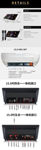 Entertainment <strong>Karaoke</strong> Machine 5in1 Hot Sale System KTV 15.6 Inch 500G <strong>Player</strong> With Wireless Microphone - Product Image 6