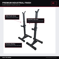 Support de Squat Réglable, Station de Musculation Indépendante Robuste pour Haltères, Équipement de Fitness pour Entraînement à Domicile