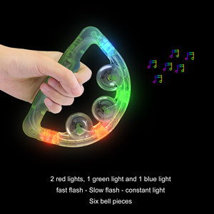 Ánh sáng lên âm nhạc nhấp nháy Tambourine cầm tay Bộ gõ Glow Tambourine cho buổi hòa nhạc led Hand Flash chuông - Product Image 4