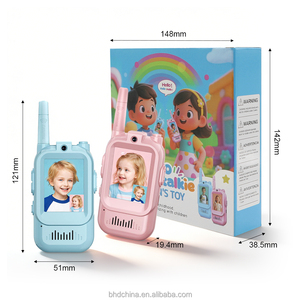 Talkie-walkie vidéo créatif pour enfants, bidirectionnel, portée de 1500 pieds, effets vocaux sympas pour les enfants de 3 à 12 <span class=keywords><strong>ans</strong></span>, Noël, anniversaire, extérieur - Product Image 4