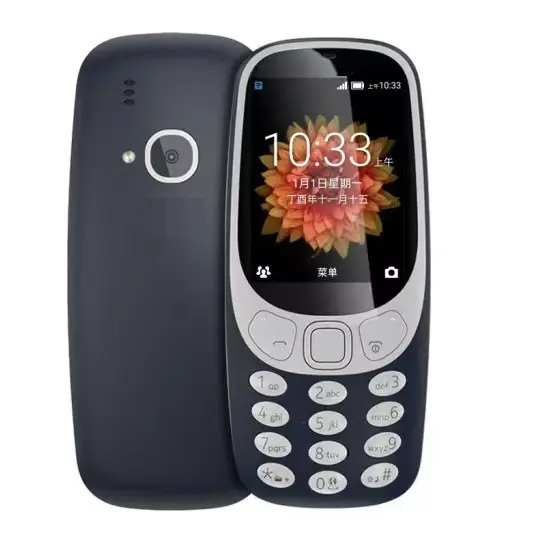 Üst satış toptan fabrika kaynağı 2G GSM özelliği telefon noki 3310 çift Sim kart küçük Celular Mini telefon