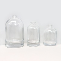 Botella de Perfume de Vidrio Transparente con Tapa de Rosca de 30ml, 50ml, 100ml, Personalizable con Logotipo, de Alta Calidad, al por Mayor, para Serigrafía