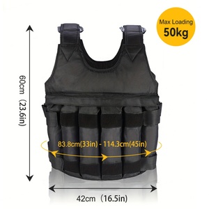 Chaleco con Peso Ajustable de 110 Libras, Chaleco de Ejercicio para Fitness, Chalecos de Entrenamiento de Fuerza para Hombres y Mujeres, para Deportes, Correr, Trotar y Hacer Ejercicio - Product Image 6