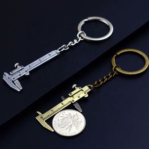 Portable Mini Vernier Caliper <b>Key</b> <b>Ring</b> Alloy Calipers Measurement Gauge Slide Zinc Alloy Car <b>Key</b> Chain Handbag Ornament Ruler - Product Image 4