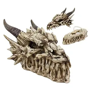 Custom Grinning Bone Skeleton Dragon Skull Trinket Box Dragon Head Bone Jewelry Storage Box Treasure Box
