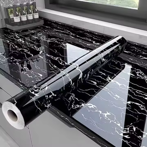 Papier peint auto-adhésif en marbre imperméable, papier peint à coller et à décoller pour comptoir de cuisine, meuble-lavabo de salle de bain - Product Image 1
