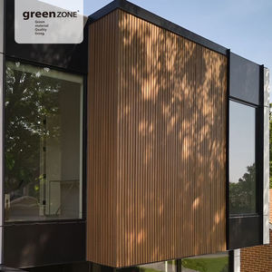 Panneau mural ASA couleur teck doré résistant à la décoloration pour la décoration extérieure et des murs de balcon - Product Image 2