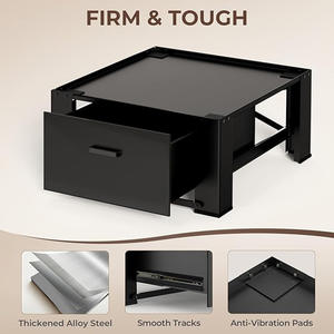 Soporte de Pedestal de Acero Aleado Negro para <span class=keywords><strong>Lavadora</strong></span> <span class=keywords><strong>y</strong></span> <span class=keywords><strong>Secadora</strong></span> con Cajón, Venta al por Mayor - Product Image 2
