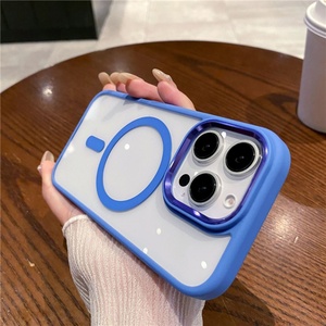 เคสใสกันกระแทกบางเฉียบพร้อมปุ่มโลหะเคลือบเงาสำหรับ iPhone 16 Pro Max รองรับการชาร์จไร้สายแบบแม่เหล็ก - Product Image 4