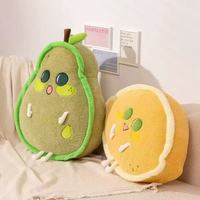 Usine Oem Personnaliser Alimentaire Jouets En Peluche Mignon Mangue Jaune Jouets En Peluche Oreiller Coussins En Peluche Jouets Ensembles Nouveau-Né Convient