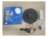 Lumière de remplissage LED ronde FL-26, lumière de photographie bicolore à intensité variable avec télécommande pour la diffusion en direct et la prise de vue de portraits