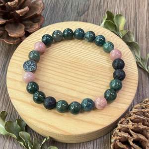 Bracelet naturel en perles de verre colorées, pierre anti-anxiété, étiquette blanche professionnelle, faible MOQ - Product Image 1