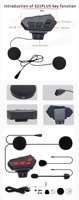 Casque de moto en plastique S21PLUS pour interphone, étanche IP65, Guangdong, 2 motards, portée 300M, radio FM, haut-parleur 40mm