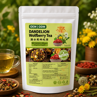 Tisane Détoxifiante Foie aux Herbes Visibles (Pissenlit, Chrysanthème, Baies de Goji, Graines de Cassia) 12g, 12 Sachets, Qualité AAA, Naturelle