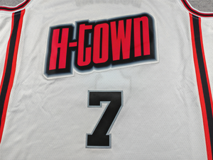 Groothandel Hoge Kwaliteit Unisex 7 # Kevin Durant Heat-Transfer Printing 100% polyester antibacteriële Houston basketbaljerseysets - Product Image 5