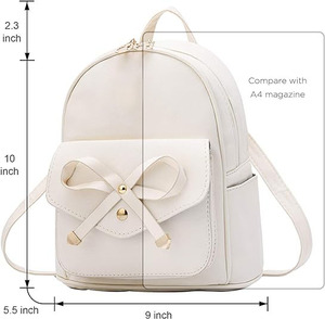 Phụ Nữ 'S Ba Lô Hot Bán Cô Gái Du Lịch Phụ Nữ Bow Dễ Thương PU Da Ba Lô Ba Lô Mini Ba Lô Ví Cho Phụ Nữ - Product Image 5