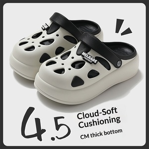 Chaussures d'été pour hommes, antidérapantes, respirantes, à bout fermé, style Croc, couleur contrastée, semelle souple, pour couple, intérieur/extérieur - Product Image 4