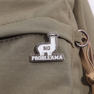 Tidak ada Drama Llama Enamel pin kustom lucu Alpaca bros kerah Lapel lencana hewan perhiasan hadiah untuk teman anak-anak grosir - Product Image 3